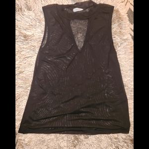 Black Chocket Mesh Tank